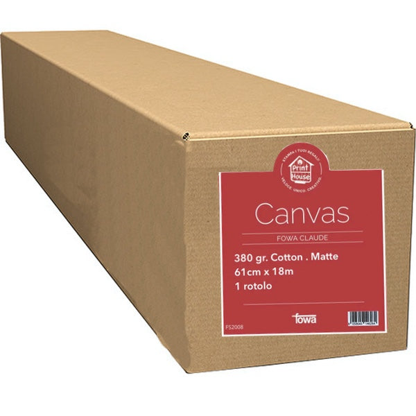 Fowa Cotton Matte per plotter Inkjet 61cm x 18m 380gr. FS2008 Fowa Cotton Matte per plotter Inkjet 61cm x 18m 380gr. FS2008